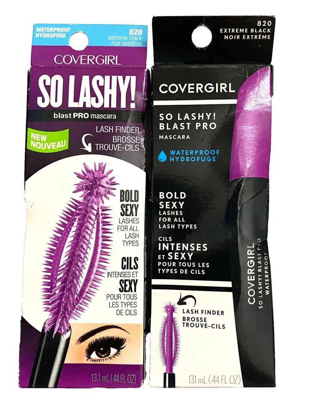 2-Pack NEW CoverGirl So Lashy! Blast Pro Waterproof Mascara 820 Extreme Black